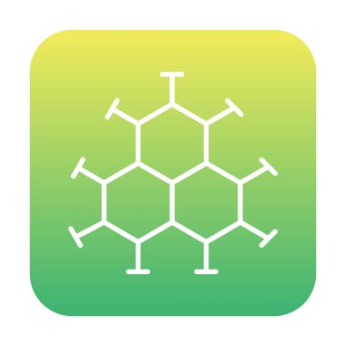 Basit molekül simgesi, vektör illüstrasyonu