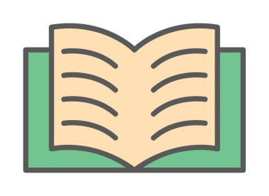 Basit düz Kitap simgesi tasarımı