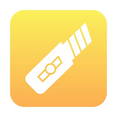 Basit düz kesiciler. Web simgesi illüstrasyonu