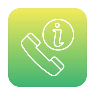 Basit çağrı bilgi simgesi, vektör illüstrasyonu