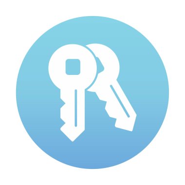 anahtar simgesi. düz dizayn. vektör illüstrasyonu 