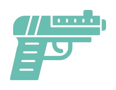 askeri silah simgesi, basit illüstrasyon