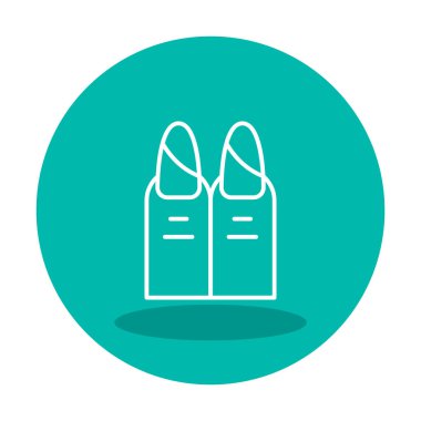 iki çivi web simgesi, vektör illüstrasyonu 