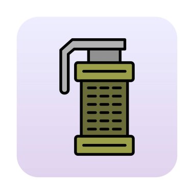 Smoke Grenade web simgesi, vektör illüstrasyonu