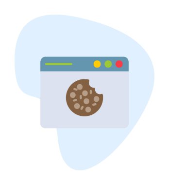 Basit Web Kurabiyeleri simgesi, vektör illüstrasyonu