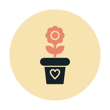 çiçek saksısı vektör illüstrasyonu