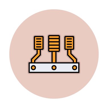Araba Hızlandırıcı düz simgesi, vektör illüstrasyonu 