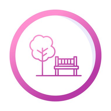 Yedek vektör renk simgesine sahip park 