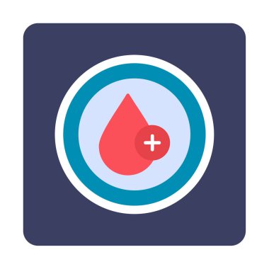 Kan damlası ağ simgesi, vektör illüstrasyonu 