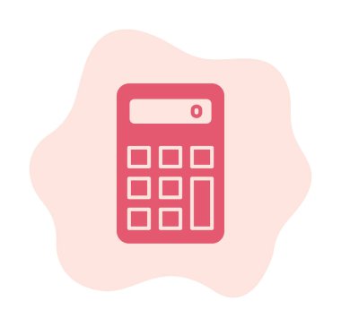 Beyaz arkaplanda hesap makinesi simgesi vektör çizimi 