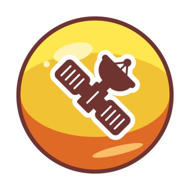 Uydu vektör çizimi, simge ögesi biçimi                     