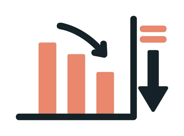Simple Diminuer Icône Graphique Illustration Vectorielle