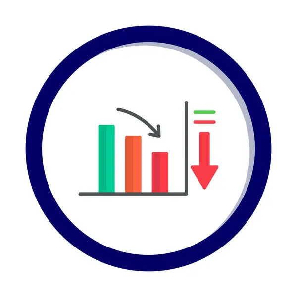 Simple Diminuer Icône Graphique Illustration Vectorielle