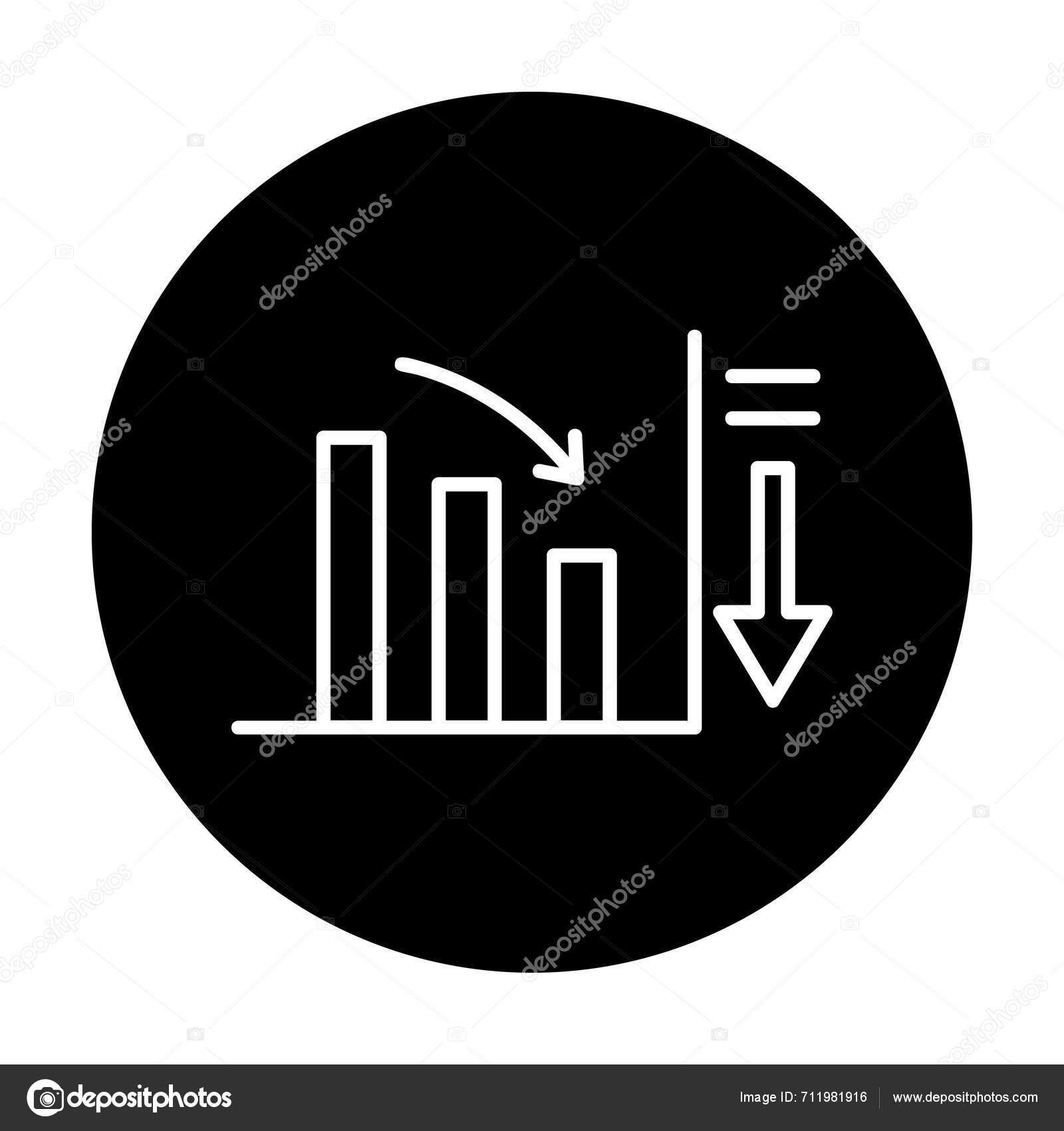 Simple Diminuer Icône Graphique Illustration Vectorielle