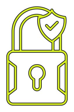 asma kilit web simgesi, vektör illüstrasyonu