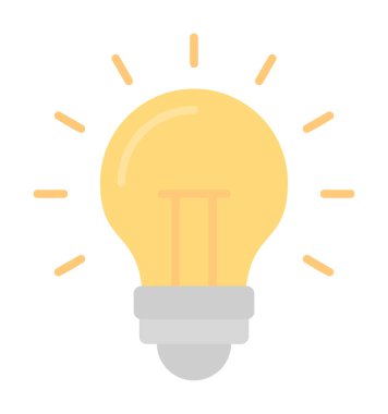 Ampul simgesi. vektör illüstrasyonu 