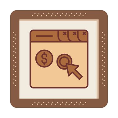 Her Tıklama simgesine Öde, vektör illüstrasyonu