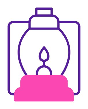 Basit düz Fener ikonu vektör illüstrasyonu 