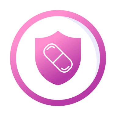 medical shield icon vector illustration 