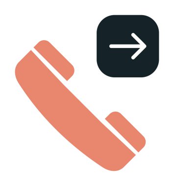 Giden telefon simgesi vektör çizimi tasarımı