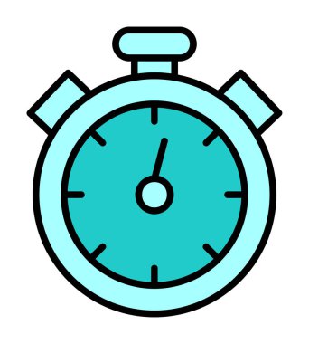 Basit düz kronometre vektör illüstrasyon tasarımı