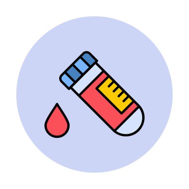 Kan Test Ağı simgesi, vektör illüstrasyonu