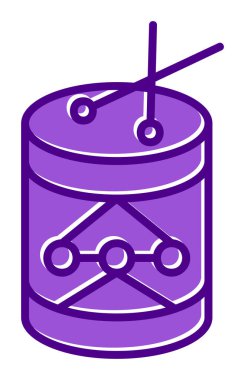 Davullar web simgesi, vektör illüstrasyonu