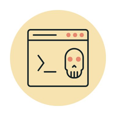 bilgisayar terminali simgesi, vektör illüstrasyonu basit tasarım