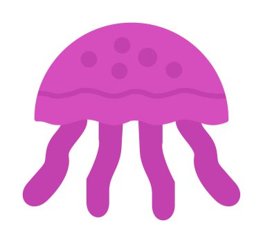 Denizanası. Web simgesi basit illüstrasyon                       