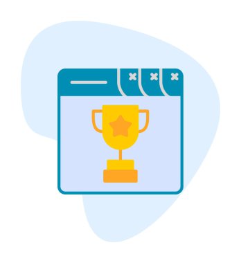 düz kupa kupa vektör illüstrasyonu