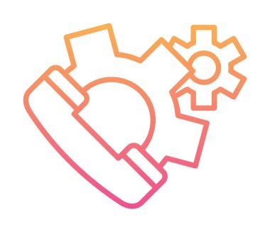 Basit Çağrı Ayarları simgesi, vektör illüstrasyonu