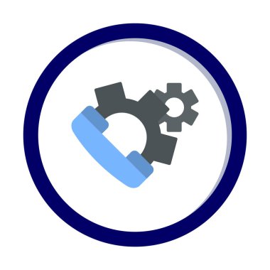 Basit Çağrı Ayarları simgesi, vektör illüstrasyonu