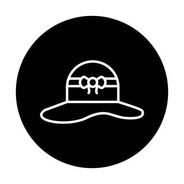 Güneş şapkası Icon vektör çizim