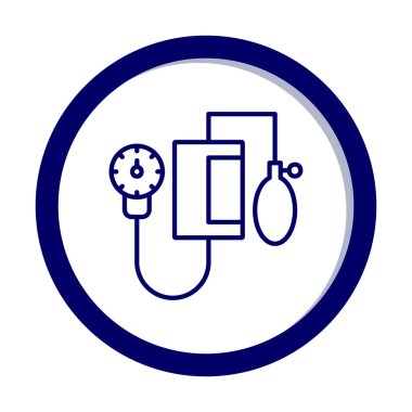 Basit Kan basıncı ölçüm simgesi, vektör illüstrasyonu