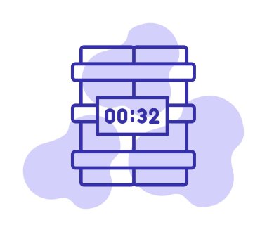 Zaman bombası ikonu vektör illüstrasyonu.