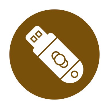 usb flash disk simgesinin vektör çizimi 