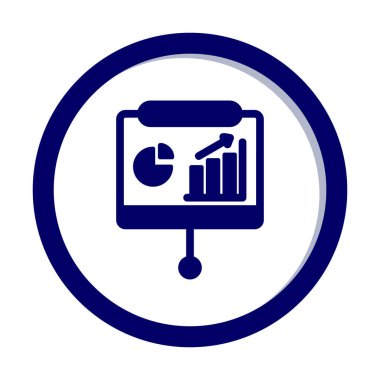 Sunum, iş istatistikleri ve pasta grafik ikonlu veri analizleri. iş analizleri, analizler, istatistikler, pasta grafiği