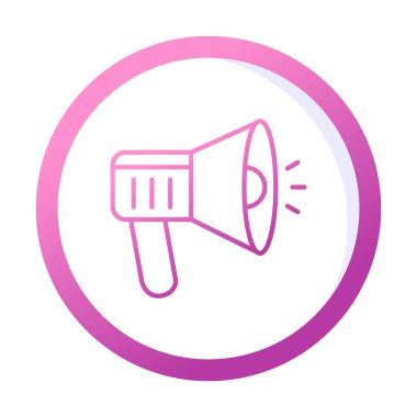 megafon ikonu. Hoparlör vektör illüstrasyonu. düz dizayn