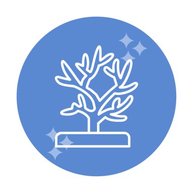 Mercan simgesi vektör illüstrasyonu