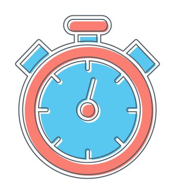 Basit düz kronometre vektör illüstrasyon tasarımı