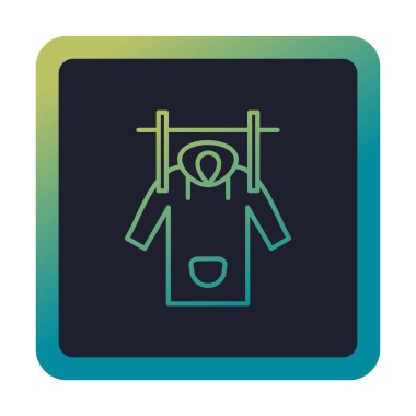 Islak Ceket Ağı simgesi, vektör illüstrasyonu