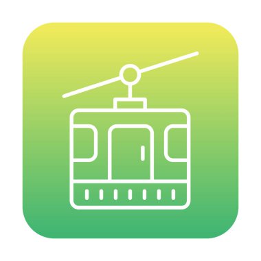 Modern Cable Car Cabin simgesinin vektör çizimi                   