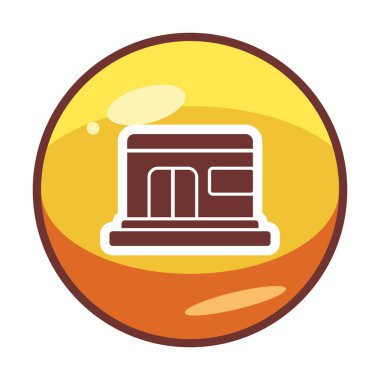 Sığınak düz ikon vektör çizimi