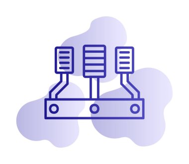 Araba Hızlandırıcı düz simgesi, vektör illüstrasyonu 
