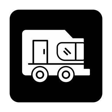 Basit Karavan simgesi vektör illüstrasyonu  