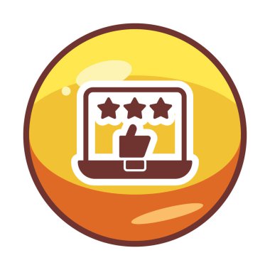 Geri besleme vektörü glifin düz simgesi. İyi İnceleme konsepti                    