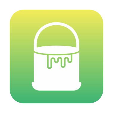 Boya kovası simge vektör çizim