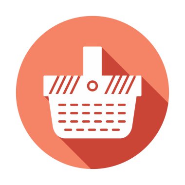 piknik sepeti web simgesi, vektör illüstrasyonu 