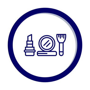 Makyaj araçları web simgesi, vektör illüstrasyonu