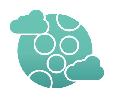 Dolunay düz ikonu. vektör illüstrasyonu 